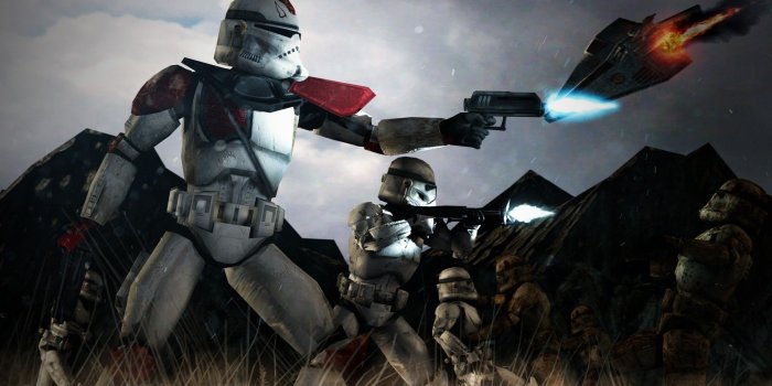 1920x1080 Download Wallpaper 1920x1080 Clone wars, Smoke, Moutain, Fire, Star