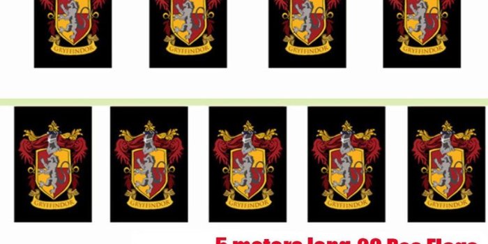 1024x768 Harry Potter Hogwarts House Bunting Flags