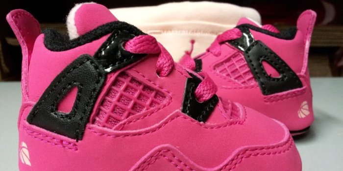 1024x768 Baby Girls Jordan Retro Voltage Cherry Pink Suede Crib | Baby | Baby