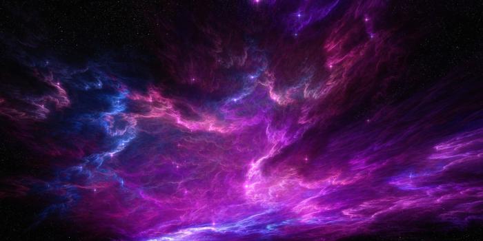 1920x1080 Purple and black galaxy and cloud 3D wallpaper, space, colorful