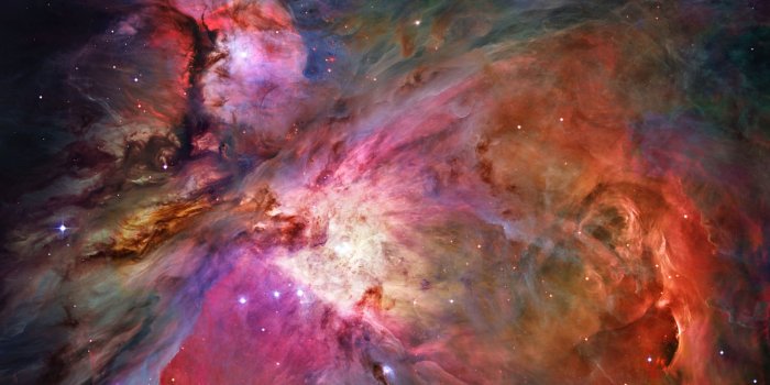 2560x1440 Pink and orange galaxy 3D wallpaper, space, stars HD wallpaper