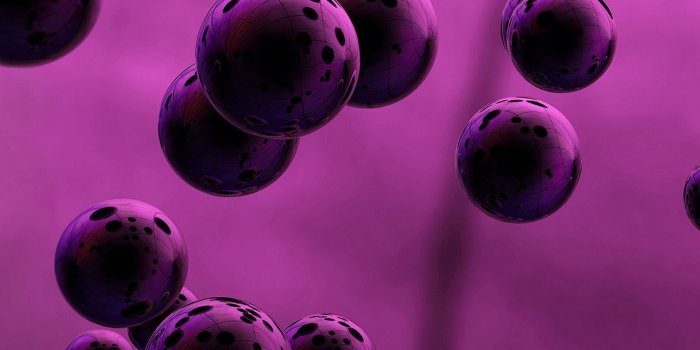 1440x2560 Download wallpaper 1440x2560 balls, spheres, 3d, purple, round qhd