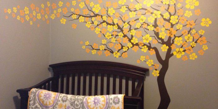 1000x1000 144 in. x 83 in. Cherry Blossom Tree Removable Wall Decal