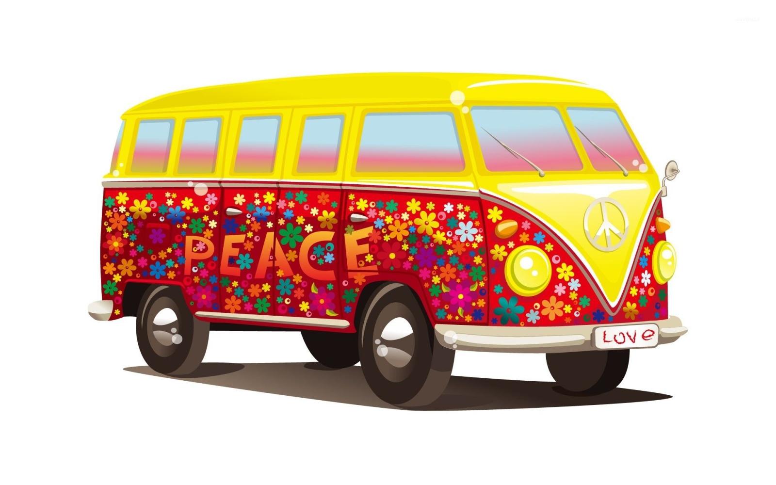 1920x1200 Hippie Volkswagen bus wallpaper - Vector wallpapers - #15775