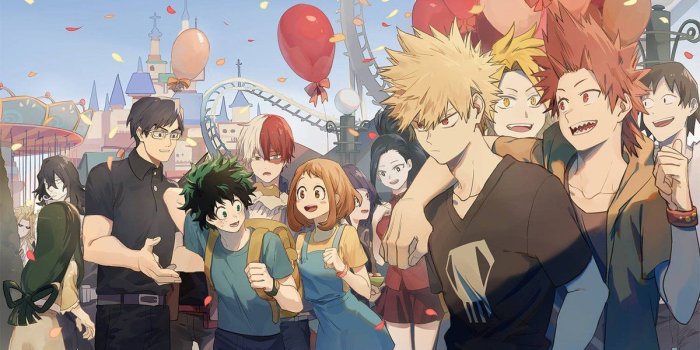 1200x858 bnha at amusement park, bakusquad | Quirky | My hero academia, Boku