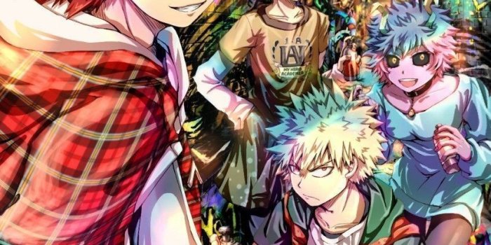 849x1200 Kirishima Eijirou & Bakugou Katsuki & Sero Hanta & Ashido Mina