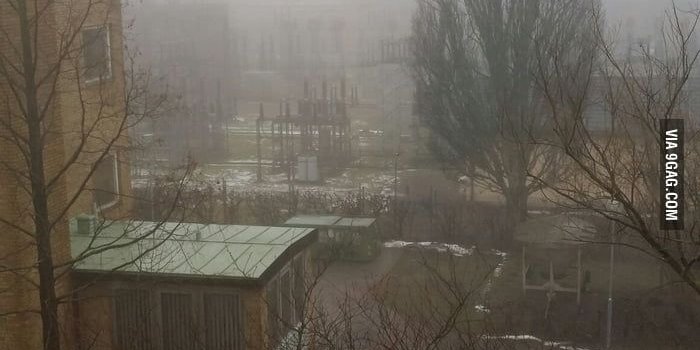 700x1244 My city decided to cosplay Silent Hill. - 9GAG