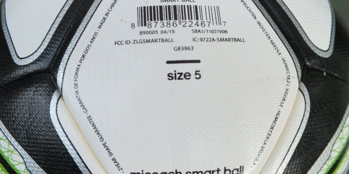 1600x1200 Adidas GB3963 Size 5 Black and White Smart MiCoach Training Soccer Ball