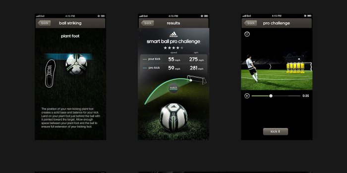 1920x7203 Adidas : Smart Ball / Mi Coach App on Behance