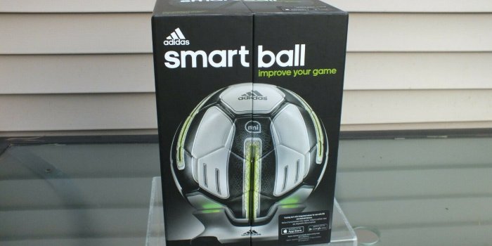 1600x1200 Adidas GB3963 Size 5 Black and White Smart MiCoach Training Soccer Ball