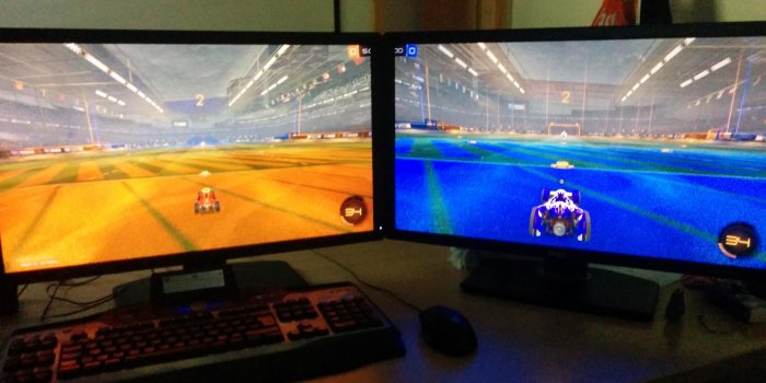 2048x1536 Played Rocket League locally with a friend with a separate screen