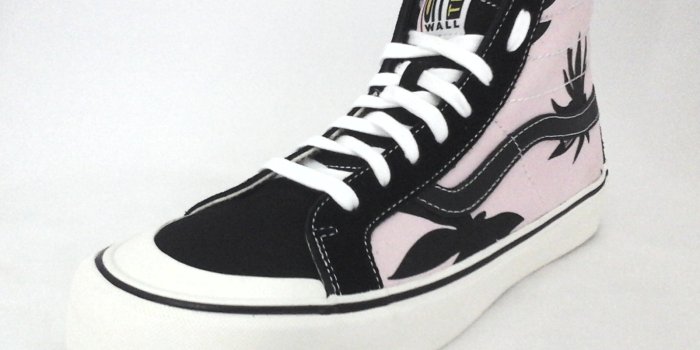 1600x1200 VANS High Top Shoes Skate SK8 Pink/Black Palm Floral Unisex Mens 8.5