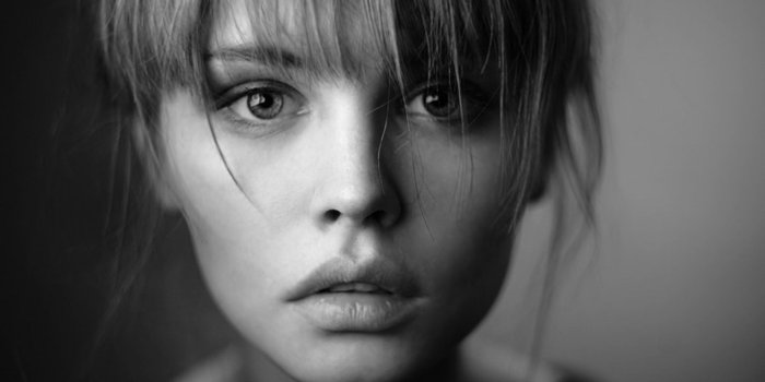 1920x1200 Wallpaper of Anastasiya Scheglova, Girl, Model, Black and White