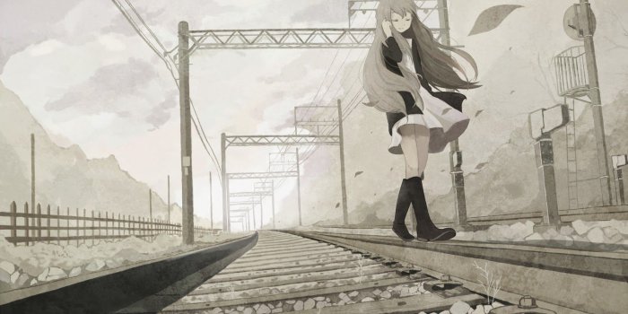 1500x1083 Anime Girl Black And White Wallpaper | 1500x1083 | ID:50670