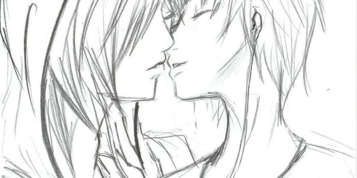 835x957 Stylish Zone Emo Couple - Drawing Of Anime Gay Couple Free Wallpaper