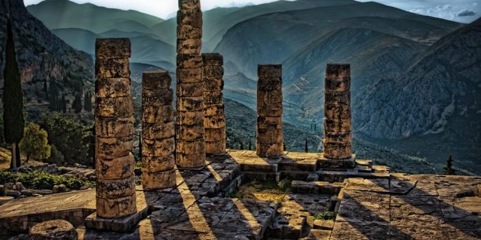 1024x768 Temple of Apollo, Delphi | While our tour guide was giving u…