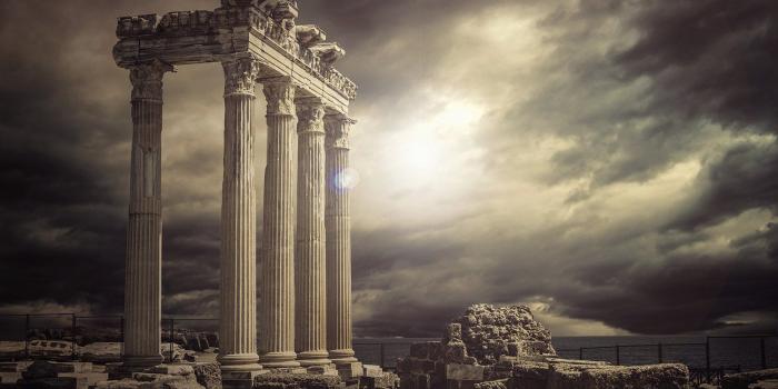 1500x994 Fresco Wallpaper & Wall Murals - Apollon Temple | Fototapet.art The