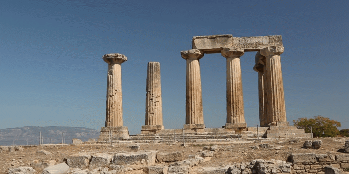 1920x1080 Archaeological Site Of Corinth Temple Of Apollo Tilt Down Stock Video  Footage - Storyblocks Video