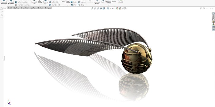 1920x1080 SOLIDWORKS Harry Potter's Golden Snitch Tutorial - Part 4