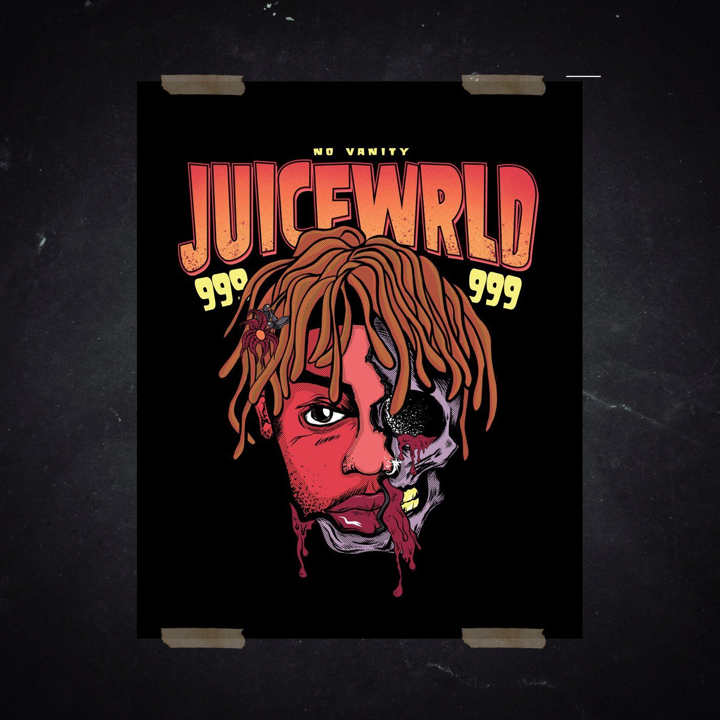 1425x1425 JUICE WRLD SKULL POSTER