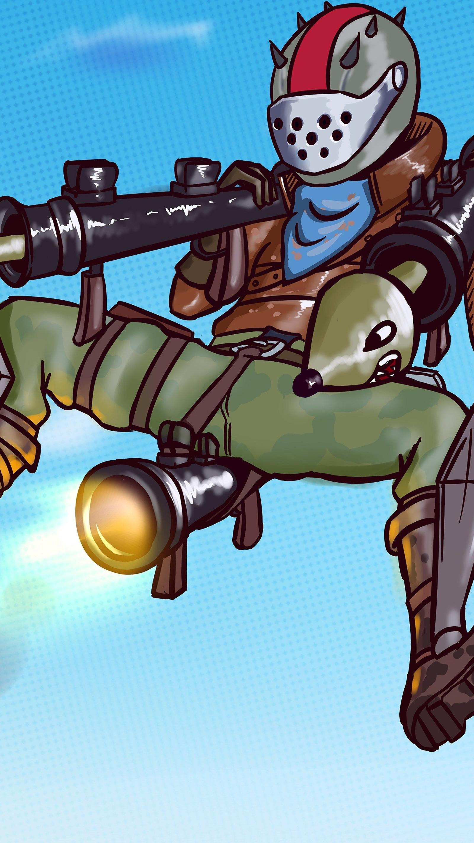 2160x3840 2160x3840 Fortnite Rust Lord Rocket Launcher Battle Royale Sony