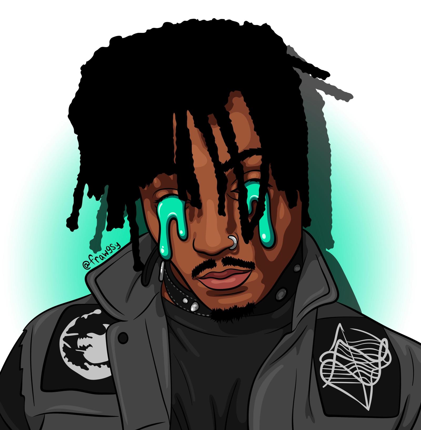 3525x3600 Juice Wrld Cartoon
