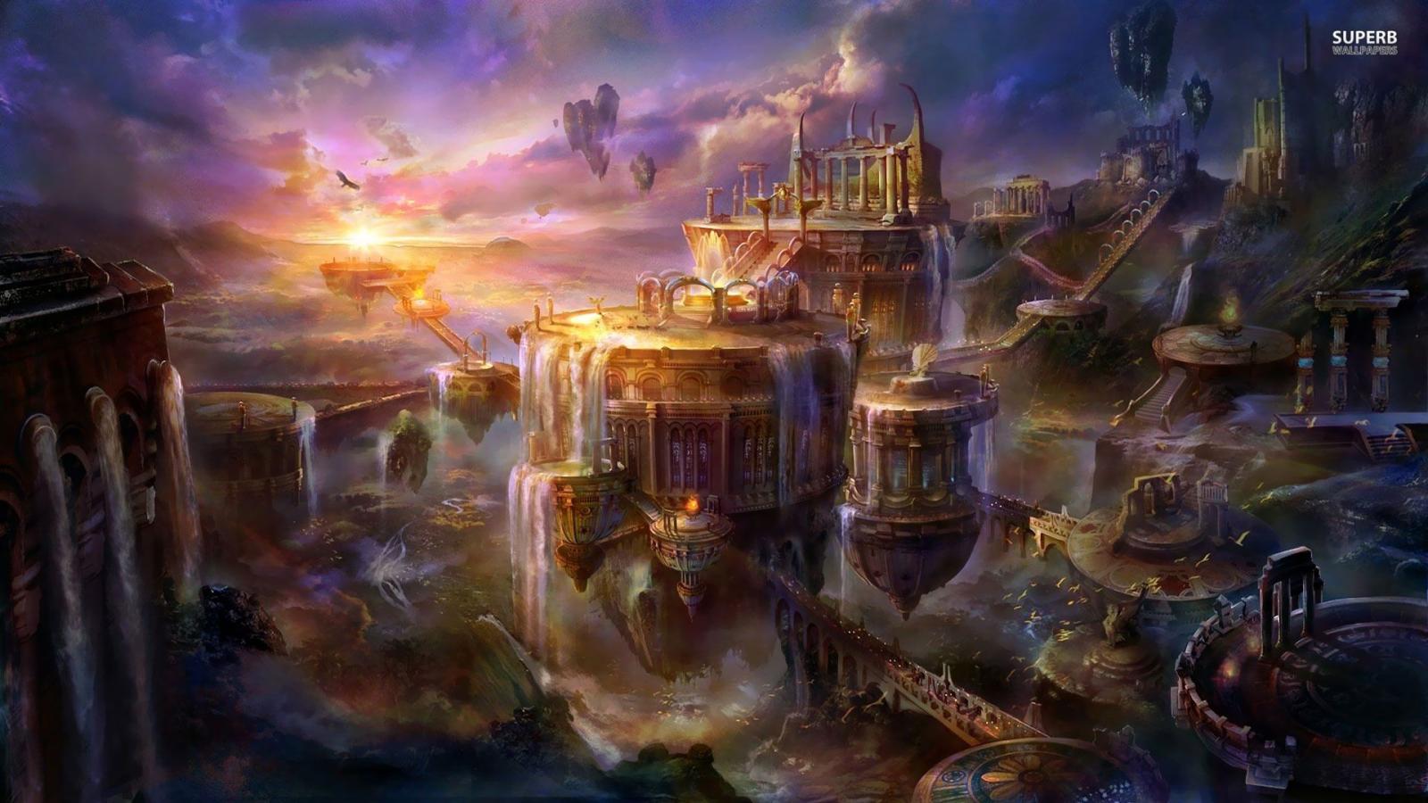 1920x1080 Floating island city wallpaper - 636703 | Earths | Fantasy city