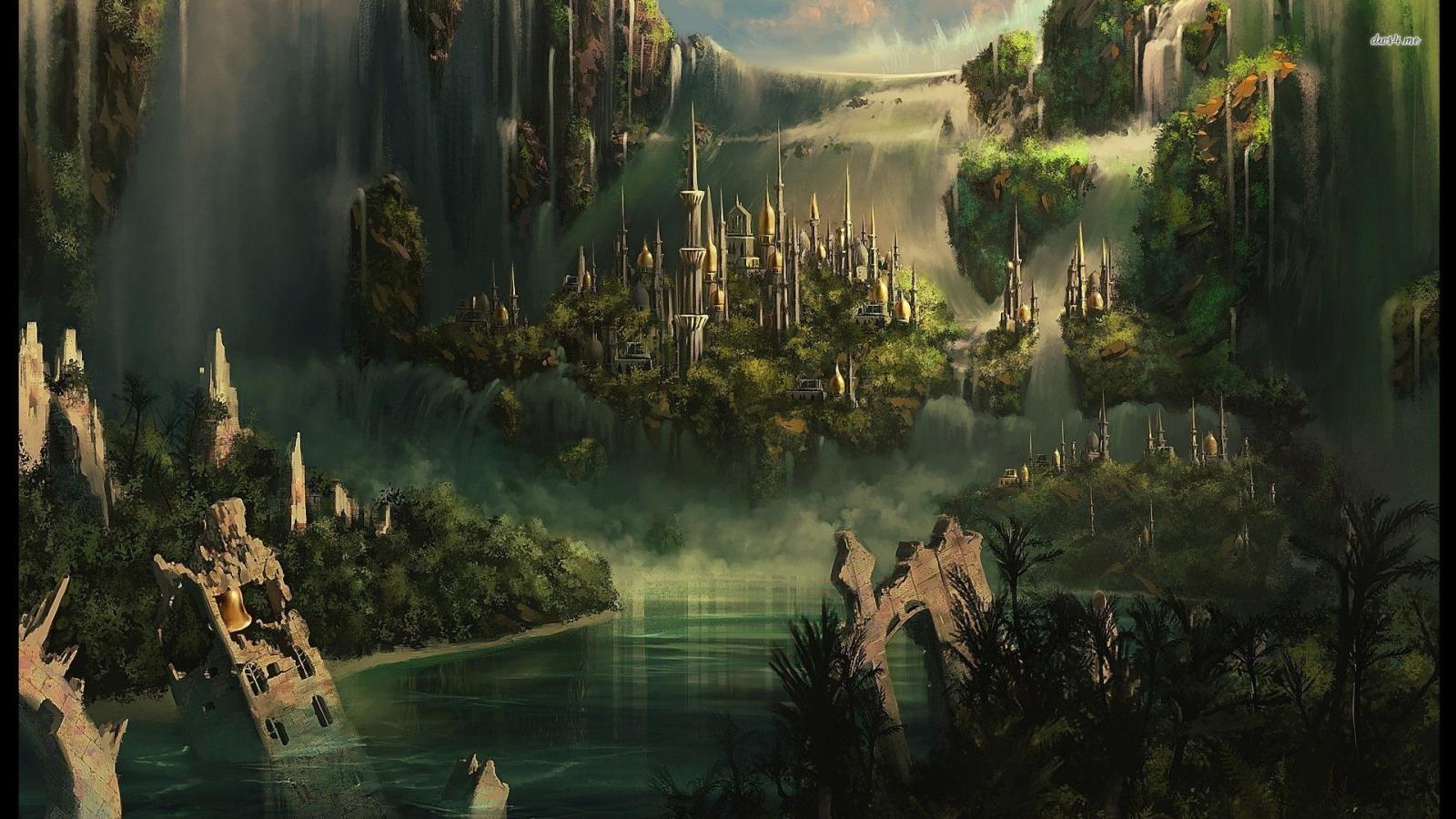 1920x1080 Floating cities wallpaper - Fantasy wallpapers - #9926