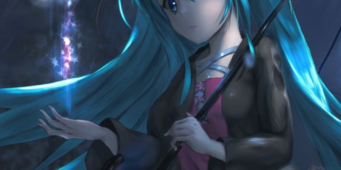 950x1534 Download 950x1534 Wallpaper Hatsune Miku, Art, Umbrella, Rain, I