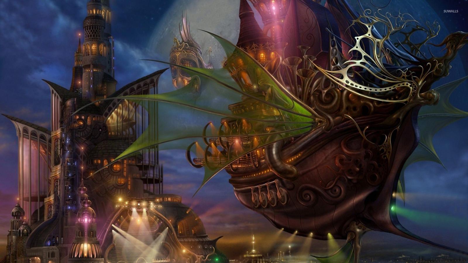 1920x1080 Steampunk ship wallpaper - Fantasy wallpapers - #17829
