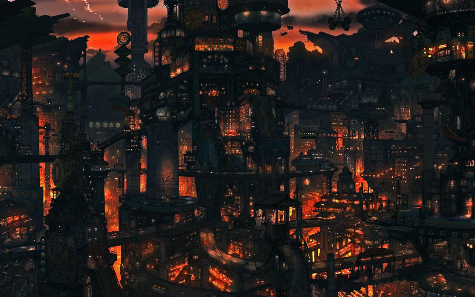 2560x1600 66 Steampunk Backgrounds in 2019 | all for | Anime scenery wallpaper