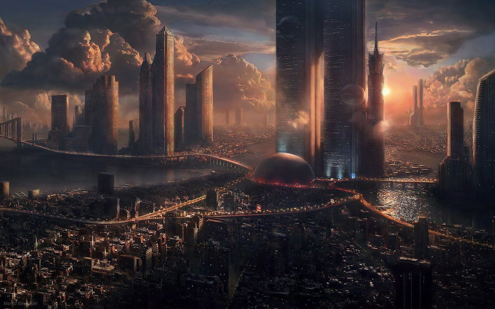 1600x1000 42+] HD Future City Wallpaper on WallpaperSafari