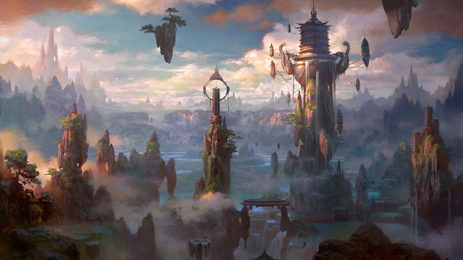 1920x1080 Fantasy City Wallpaper Group (47+), Download for free