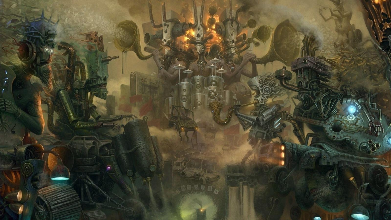 1920x1080 Steampunk city wallpaper hd