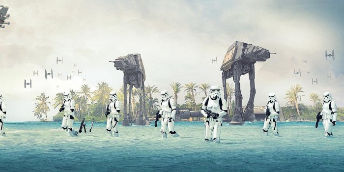 2048x1536 Stormtrooper with AT-AT Walker of Star Wars HD wallpaper download