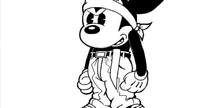 1900x1401 Gangster Swag Mickey Mouse Drawing