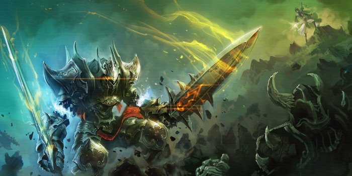 2048x1152 Free download Epic Knight Warrior Battle Armor Sword Weapon Fantasy