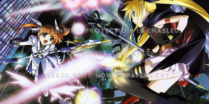 1280x800 epic battle nanoha original anime