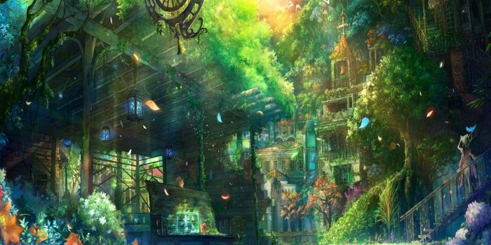 1920x1080 Anime - City Wallpaper | Wallpapers in 2019 | Anime scenery, Scenery