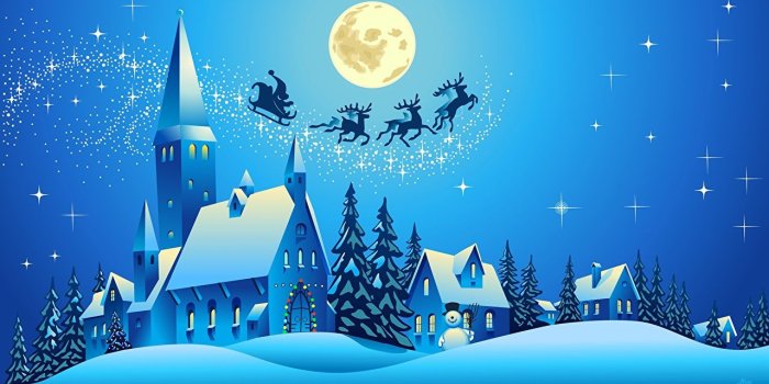 1280x843 Pictures Deer New year Moon Snowmen Holidays Vector Graphics