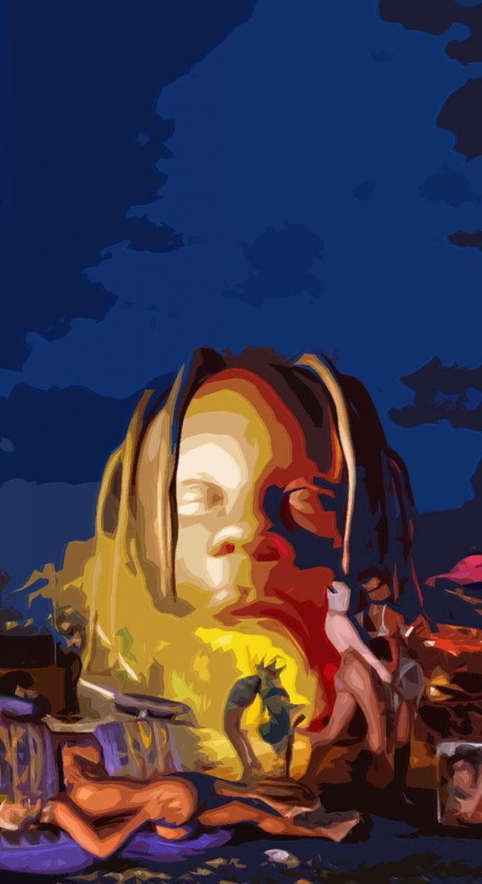 698x1280 Kanye West Mac Wallpaper Astroworld Art — The American Pets : Kanye