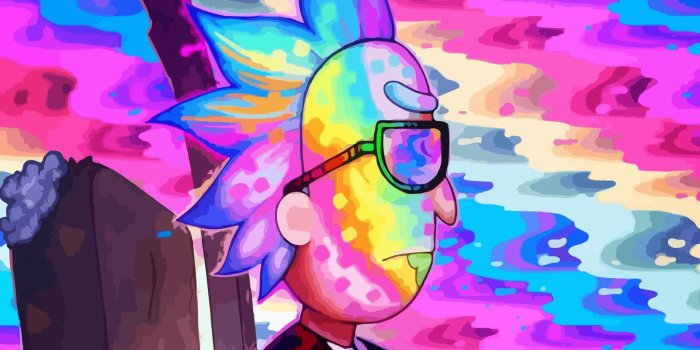 1920x1080 Download 1920x1080 wallpaper rick and morty, rick, drive, colorful