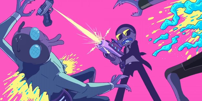 1920x1080 Picture Boys Firing Aliens Rick and Morty Cartoons 1920x1080