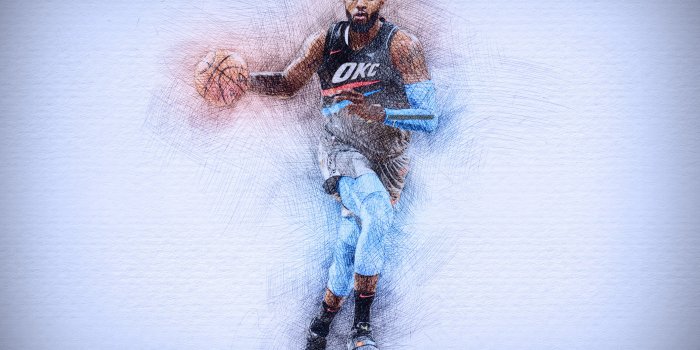 3840x2400 Download wallpapers Paul George, 4k, artwork, basketball stars