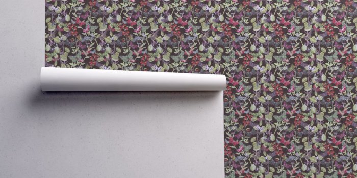 1024x1024 Details about Wallpaper Roll or Sample: Butterfly Floral Garden Botanical  Flower Victorian