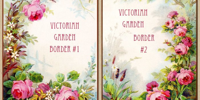 1035x765 Free download Border Flowers in a Victorian Cottage Garden Gift Tag