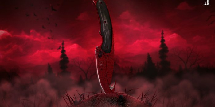 2560x1440 Gut Knife | Crimson Web | csgo, csgo skins, csgo wallaper, csgo