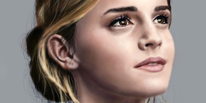 982x1024 Pictures Harry Potter Emma Watson Face young woman film Painting Art