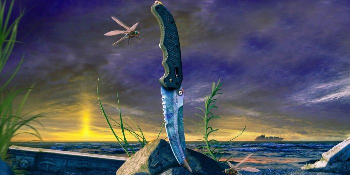 1332x850 Wallpaper art, CSGO, Knife, Wallpaer, Case Hardened, Flip images for