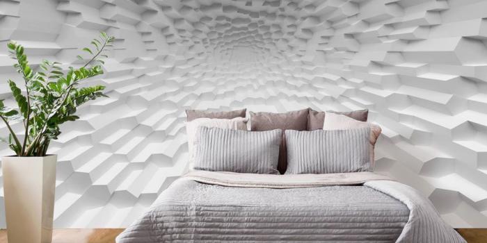 1000x1000 Details about Photo Wallpaper Art Picture ILLUSION 3D WHITE